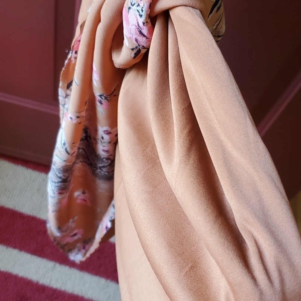 Luxology snakeskin & tan floral print dress tan Sleeveless SZ Med. NWT - Picture 10 of 13